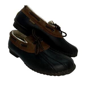 JBU by Jambu Women's Pre-owned Weather Ready Black/Brown Rain Shoes - sz. 9 1/2